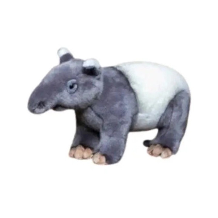 Jucarie de plus Tapir, One for fun, detalii realiste, cu carticica educativa, multicolor, 30x15cm
