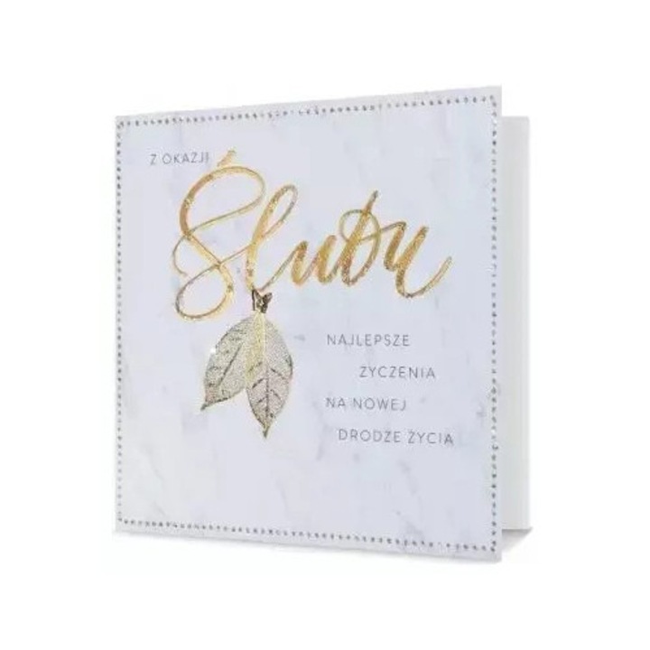 Felicitare Karnet kwadratowy Pan Dragon, Slub UK-Silver-08, cu plic