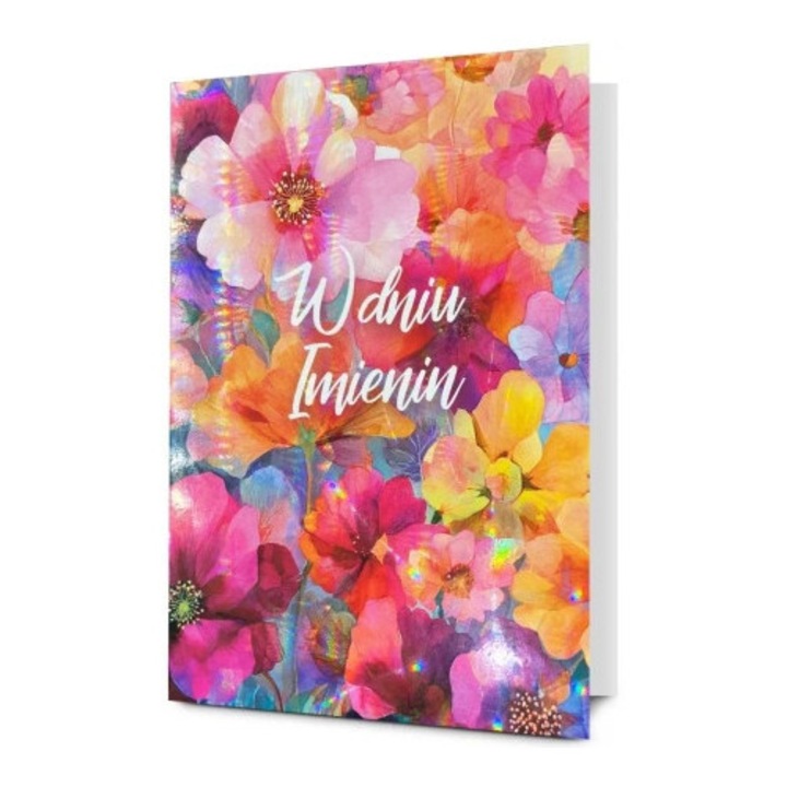 Felicitare B6 Pan Dragon, holografica, cu mesaj, set cu envelopa