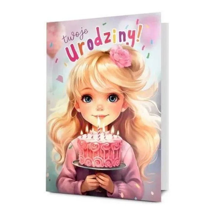 Felicitare B6 Urodziny, Pan Dragon, holografica, cu envelopa