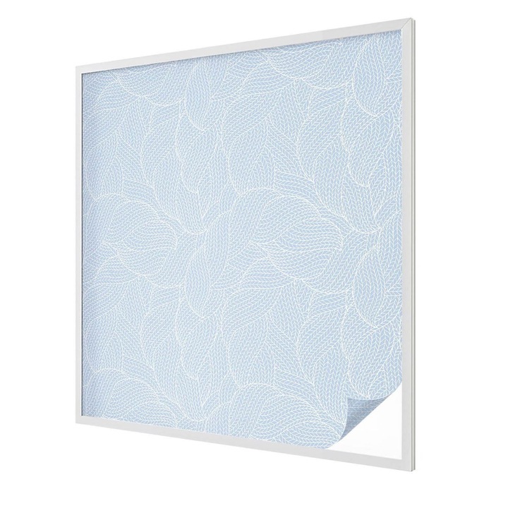 Öntapadós vitrázs fólia, Tulup, Festett filc, Kék, 100x100 cm, Dekorációs Ablakfólia, Megfelelő méret ablakokhoz vagy világos felületekhez, 010450850020000033440