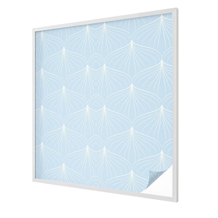 Autocolant Folie Autoadeziva Decorativa, Tulup, Simetrie a liniilor de evantai pastelate, Ideal Pentru Ferestre si Geamuri Interioare, 100x100 cm, Ideal Pentru Decor Interior, 010450850020000057185