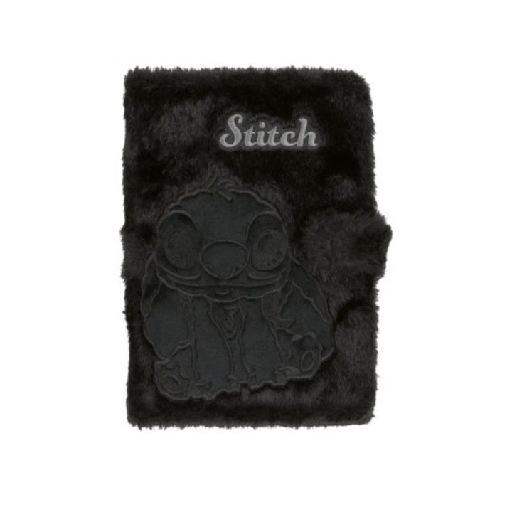 Caiet A5, Stitch, 80 pagini, negru, Patio