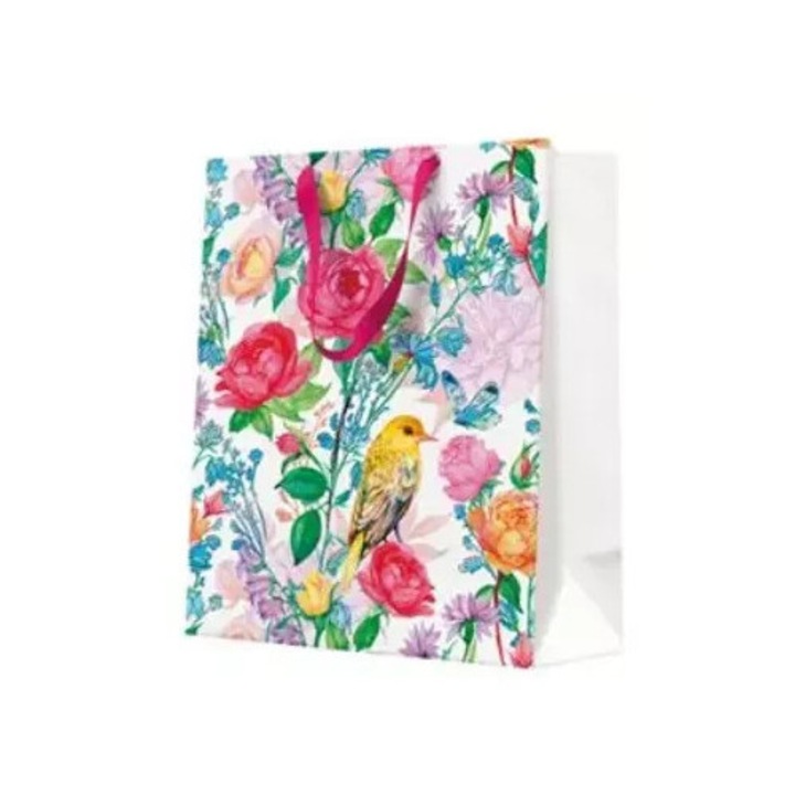 Toreba cadou PAW, Ptaszki si flori, 20x25x10cm