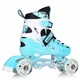 Регулируеми ролери и кънки 4-в-1 за деца – кънки, ролери, кънки с колела, ролери-кънки, PU колела, лагери ABEC-7, Nils Extreme NH10905, размер S 31-34, Син