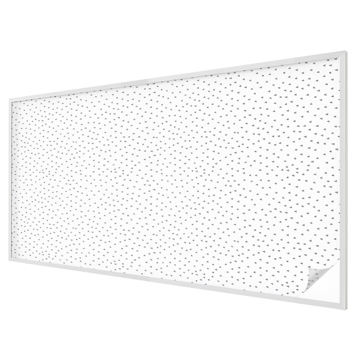 Dekor üvegfólia, Tulup, Geometriai háromszögek, Fehér, 200x100 cm, Dekorációs Ablakfólia, Megfelelő méret ablakokhoz vagy világos felületekhez, 010450850030000013100
