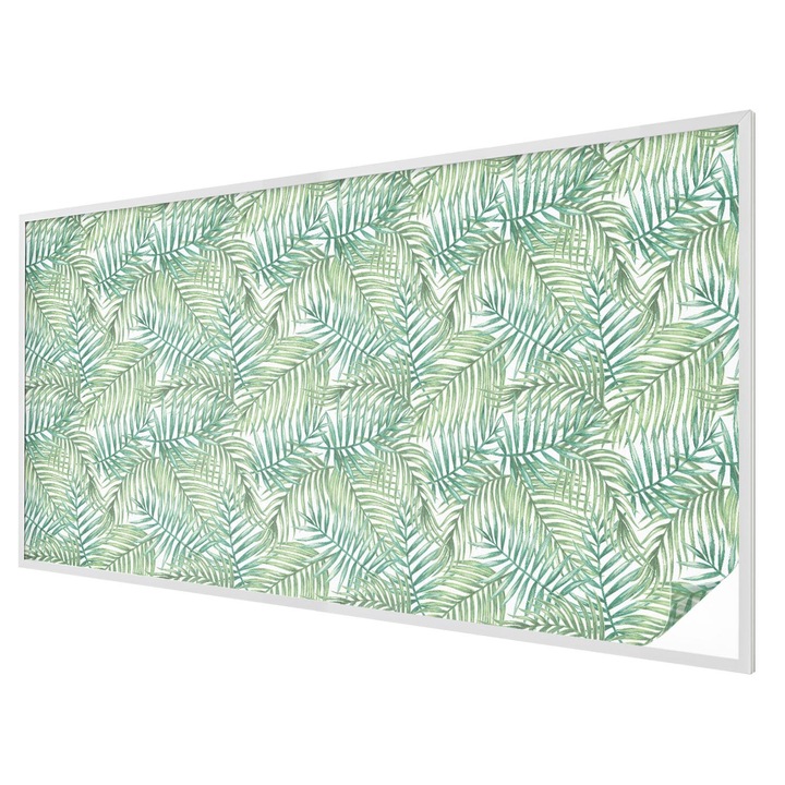 Autocolant Pentru Geam si Folie Decorativa Autoadeziva, Tulup, Model tropical cu frunze de feriga, Protectie Solara si Intimitate, 200x100 cm, Ideal Pentru Decor Interior, 010450850030000013178