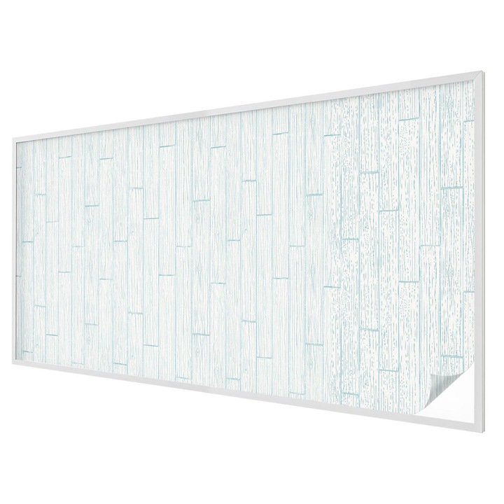 Folie geam vitraliu, Tulup, Model albastru de lemn proaspat si armonios, Intimitate pentru Geamuri si Ferestre, 200x100 cm, Ideal Pentru Decor Interior, 010450850030000033361