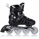 Регулируеми ролери и кънки 4-в-1 за деца – кънки, ролери, кънки с колела, ролери-кънки, PU Led колела, лагери ABEC-7, Nils Extreme NH10905, размер M 35-38, Черни