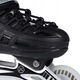Регулируеми ролери и кънки 4-в-1 за деца – кънки, ролери, кънки с колела, ролери-кънки, PU Led колела, лагери ABEC-7, Nils Extreme NH10905, размер M 35-38, Черни
