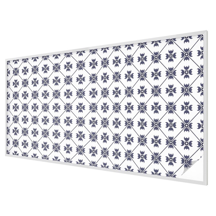 Ólomüveg ablakfólia, Tulup, Növényi motívum, Fekete, 200x100 cm, Dekorációs Ablakfólia, Megfelelő méret ablakokhoz vagy világos felületekhez, 010450850030000033463