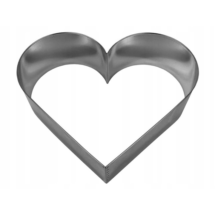 Forma tort inima EkoForemki, otel galvanizat, 25x21.5cm, inaltime 5cm