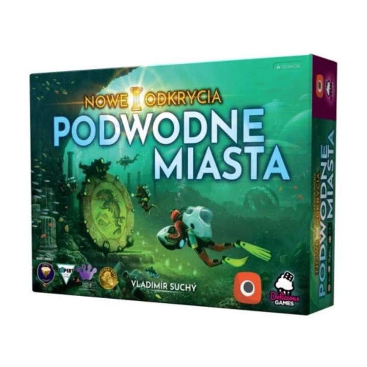 Podwodne Miasta: Nowe Odkrytii, joc de societate, Portal Games, 1-4 jucatori, 40 min, 14+