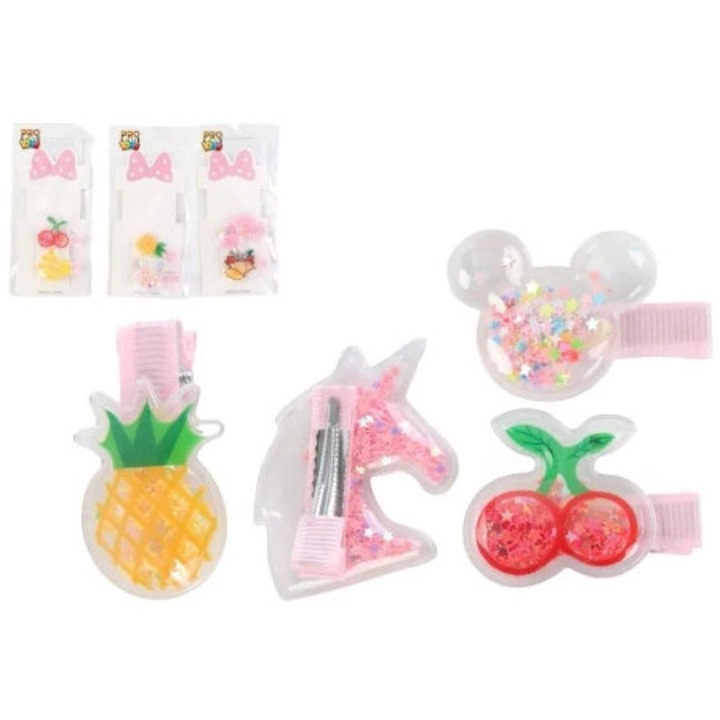 Színes hajcsatok készlet, Pro Kids, különböző modellek, biztonságos gyerekeknek, többszínű, univerzális méret