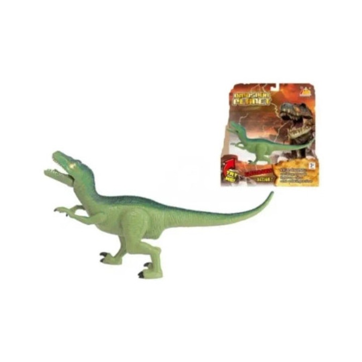 Velociraptor dinoszaurusz figura Pro Kids, fényekkel és hangokkal, 30x15cm