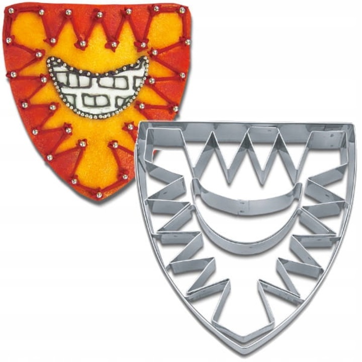 Formă metalică pentru fursecuri, EkoForemki, scut cu blazon, inox, 10x9.5x2cm