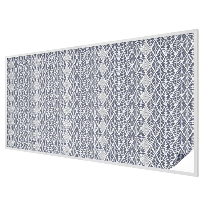 Folie geam vitraliu, Tulup, Tapet clasic cu frunze albastru-gri, Intimitate pentru Geamuri si Ferestre, 200x100 cm, Ideal Pentru Decor Interior, 010450850030000288846