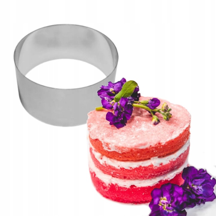 Forma inel pentru torturi, EkoForemki, inox, 8cm diametru, 4cm inaltime