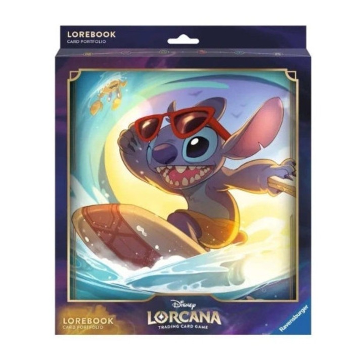 Колекционерски класьор Ravensburger Disney Lorcana, 10 страници, 64 карти, 8 уголемени карти, многоцветен