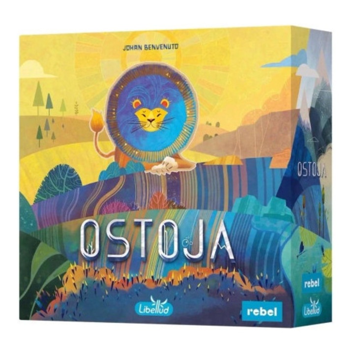 Joc de societate Ostoja, REBEL, 4 plansete, 120 placi, 70 marcaje animale, multicolor