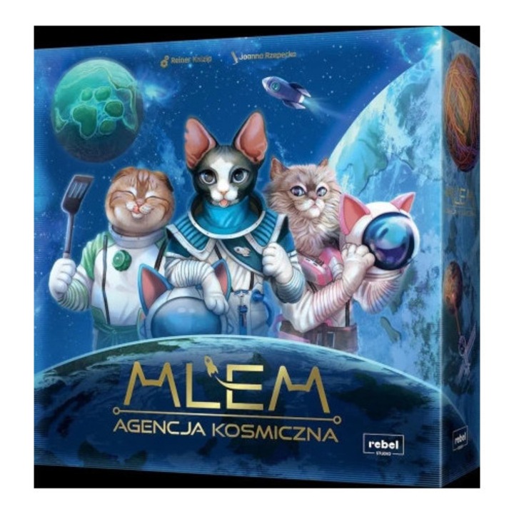 MLEM: Űrügynökség, társasjáték, 5 bolygó, 40 űrhajós zseton, többszínű