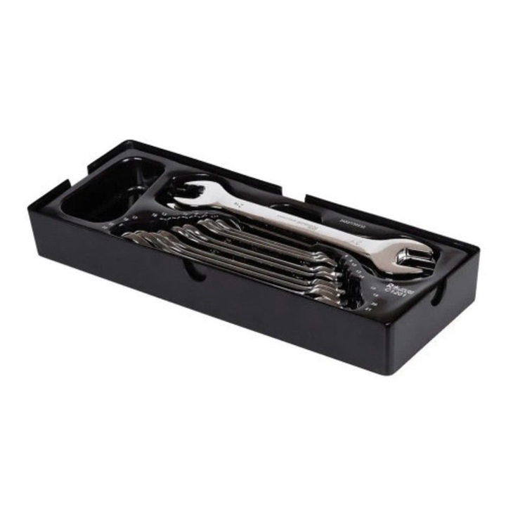 RICHMANN 12 darabos laposkulcs készlet 6-32 mm, króm-vanádium acélból, A típusú tartóval