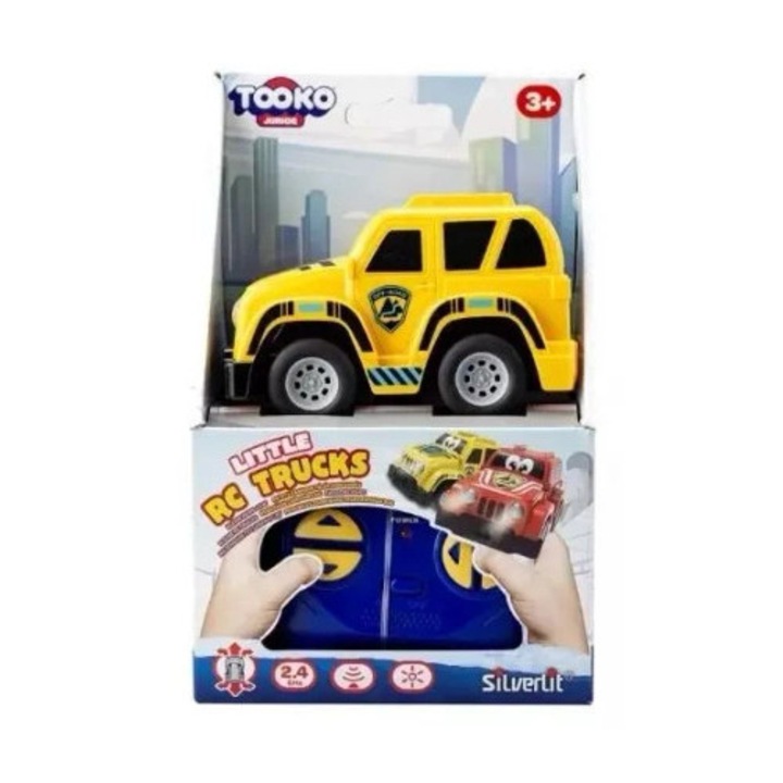 Masinuta RC, Silverlit, set cu vehicul si telecomanda, lumini, multicolor, pentru copii 3+