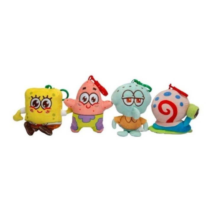 Brelocuri SpongeBob, Simba, set 12 bucati, 10 cm, 4 modele, multicolor