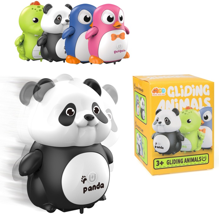 Panda electric educativa pentru copii cu Functia de deplasare, Evitare automata a obstacolelor si muzica, Sprijina Dezvoltarea, lausomile®,1 ani+