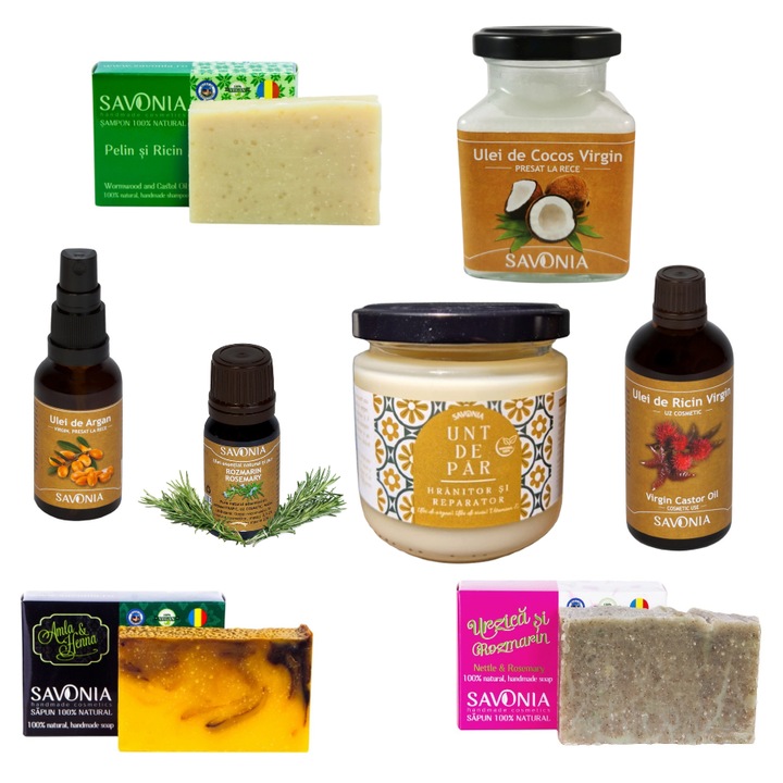 Savonia Hajrituál csomag – Szilárd samponok argán- és ricinusolajjal, hidratálás és ragyogás, 3x90g