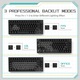 Клавиатура за гейминг Ajazz AK820 с 75% бутон, кабелна Type-C, механична, с възможност за гореща смяна, 5-слойна шумопоглъщаща пяна, бяла LED подсветка, черна