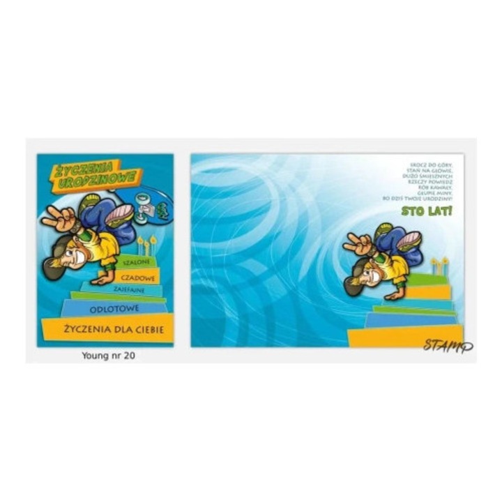 Felicitare STAMP Karnet Young B6, model 020, cu envelopa, 1 bucata