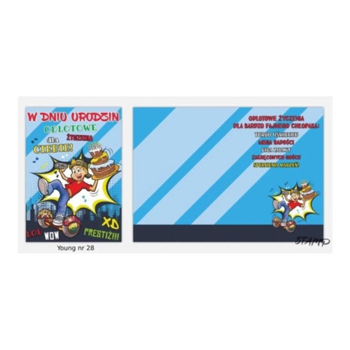 Felicitare STAMP Karnet Young B6, model 028, cu envelopa, 1 bucata