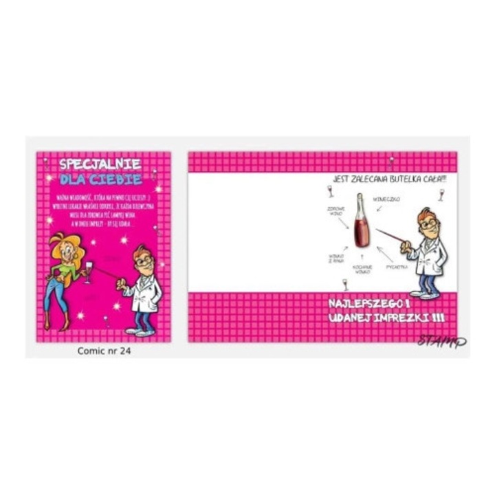 Felicitare Karnet Comic B6, STAMP, cu coperta, model nr 24, 1 bucata