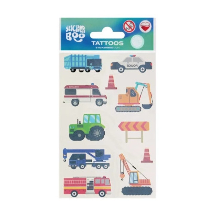 Tatuaje temporare Sticker Boo, set 11 modele, multicolor