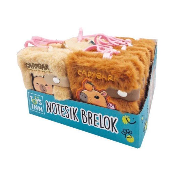 Breloc Kapibara, Stnux, 4 modele, multicolor, 1 bucata