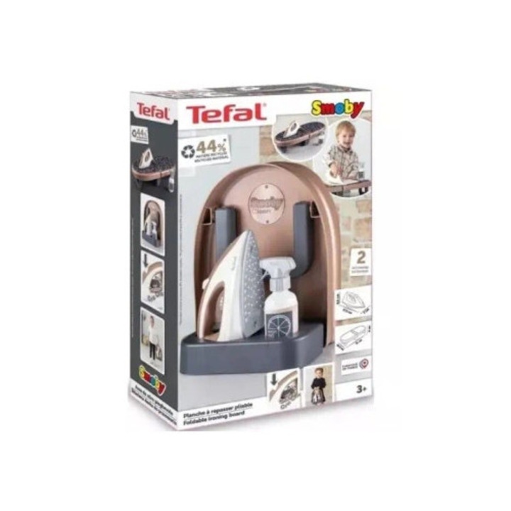 Комплект сгъваема дъска за гладене с ютия и пулверизатор, Smoby, 51x20x10см