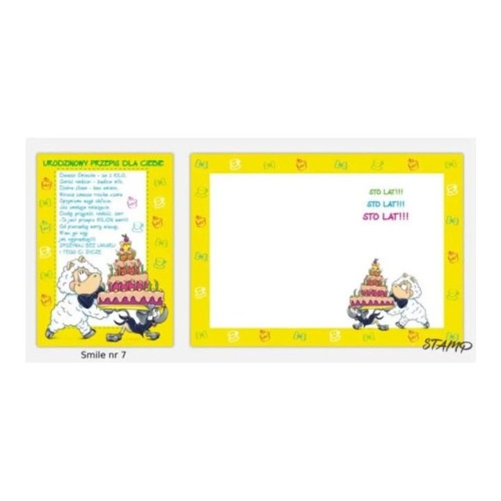 Felicitare STAMP Karnet Smile B6, model 07, cu envelopa, 1 bucata