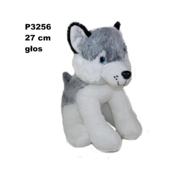 Plüssjáték, Sun-Day, beszélő husky, szürke, 24cm