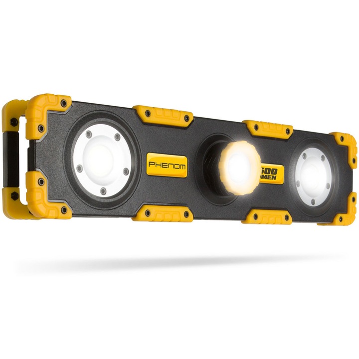 Reflector LED cu acumulator - intensitate si focalizare reglabile - 1200 lumeni PHENOM