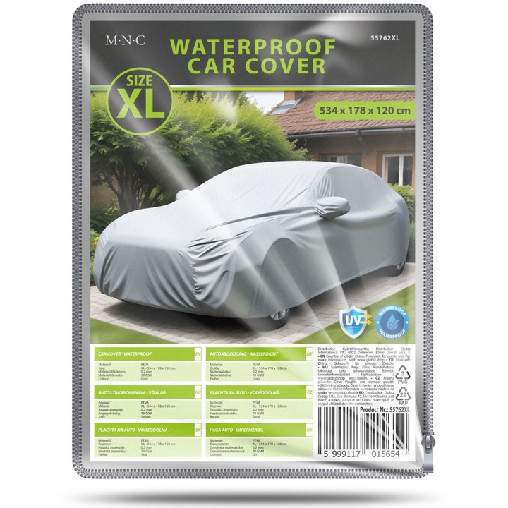 Husa auto - PEVA - impermeabila - marimea XL - 534 x 178 x 120 cm