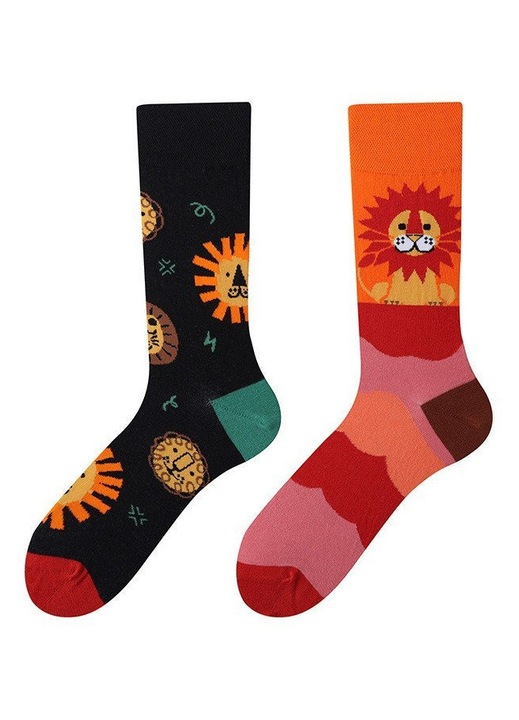 Високи чорапи King of the Forest, черни, памук, универсален размер