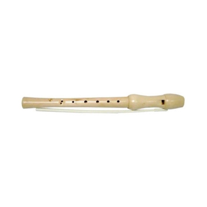 Flet drewniany, SWEDE, instrumente muzicale de jucarie, set cu instrument de curatare si tabel de gaturi