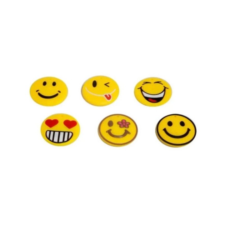 Magnet decorativ SWEDE emoticon, set mix, dimensiuni variate