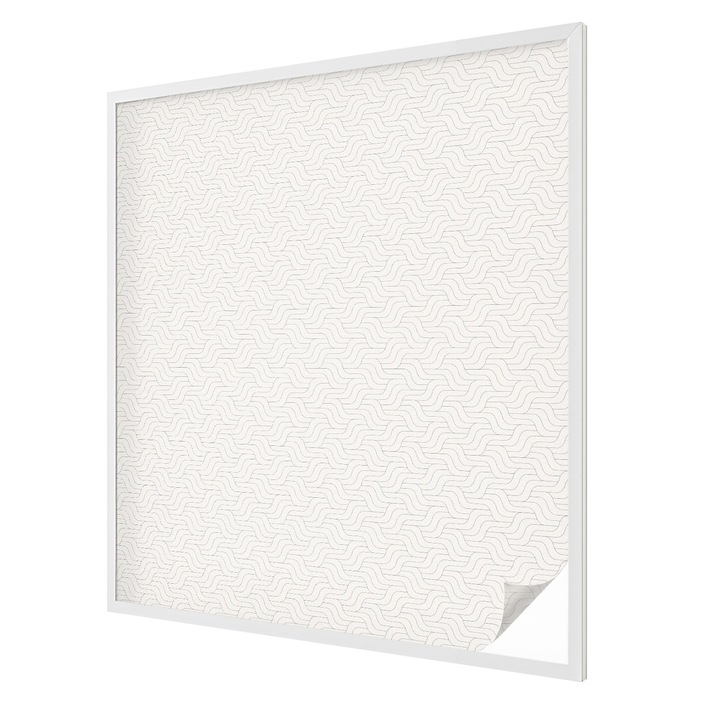 Autocolant Folie Autoadeziva Decorativa, Tulup, Model ondulat minimalist calm, Ideal Pentru Ferestre si Geamuri Interioare, 100x116 cm, Ideal Pentru Decor Interior, 010450850050000276183