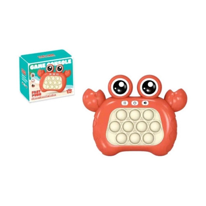 Jucarie interactiva copii, SWEDE, crab cu butoane pop it, efecte sonore