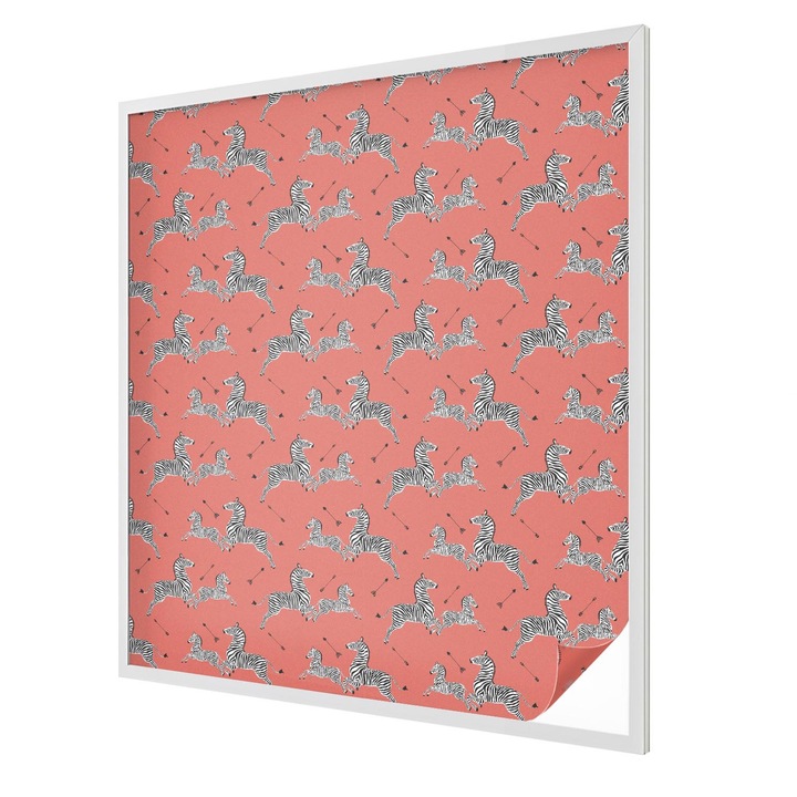 Autocolant Folie Autoadeziva Decorativa, Tulup, Model dinamic modern de zebra, Ideal Pentru Ferestre si Geamuri Interioare, 100x116 cm, Ideal Pentru Decor Interior, 010450850050000011810