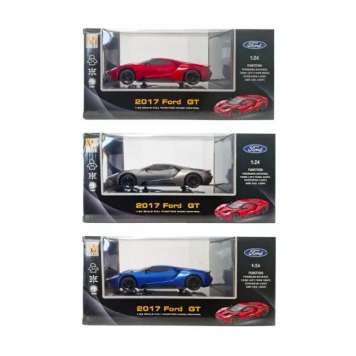 Ford GT távirányítós kisautó, SWEDE, AA elem, előre, hátra, forgás, többszínű