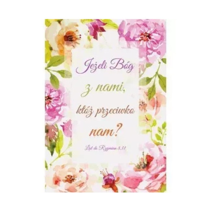 Felicitare pliabila, Szaron, List do Rzymian 8,31, personalizabila, cu envelopa