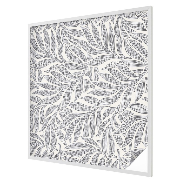 Folie geam vitraliu, Tulup, Model elegant de frunze cu buline, Protectie Solara si Intimitate, 100x116 cm, Ideal Pentru Decor Interior, 010450850050000288829